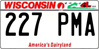 WI license plate 227PMA