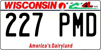 WI license plate 227PMD