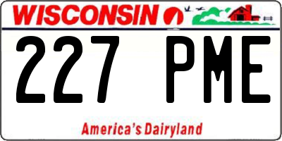 WI license plate 227PME
