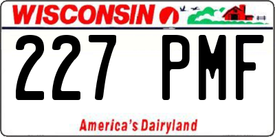 WI license plate 227PMF