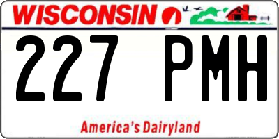 WI license plate 227PMH