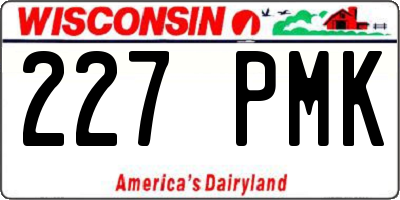 WI license plate 227PMK