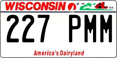 WI license plate 227PMM
