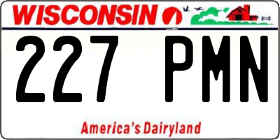 WI license plate 227PMN