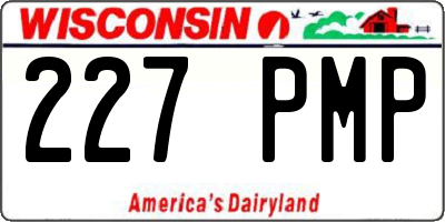 WI license plate 227PMP