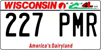 WI license plate 227PMR