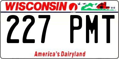 WI license plate 227PMT