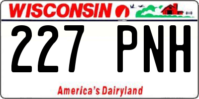 WI license plate 227PNH