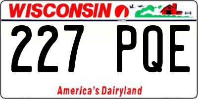 WI license plate 227PQE