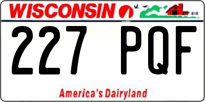 WI license plate 227PQF