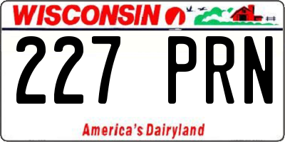 WI license plate 227PRN