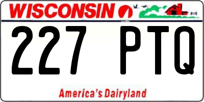 WI license plate 227PTQ