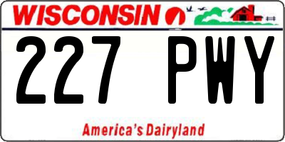 WI license plate 227PWY