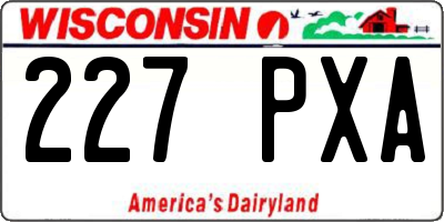 WI license plate 227PXA