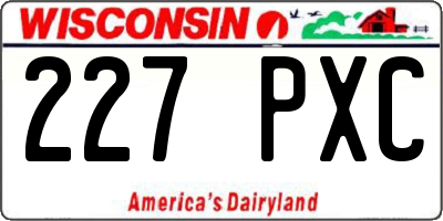WI license plate 227PXC