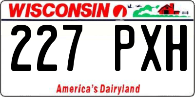 WI license plate 227PXH