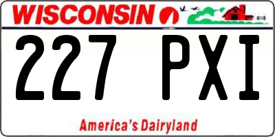 WI license plate 227PXI