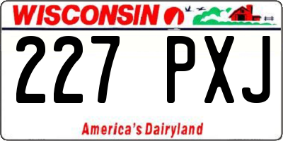 WI license plate 227PXJ