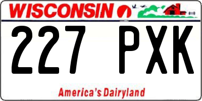 WI license plate 227PXK