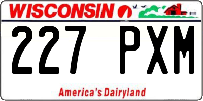 WI license plate 227PXM