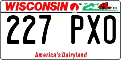 WI license plate 227PXO