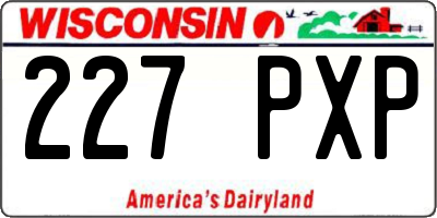 WI license plate 227PXP
