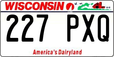 WI license plate 227PXQ