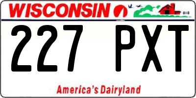 WI license plate 227PXT