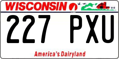 WI license plate 227PXU