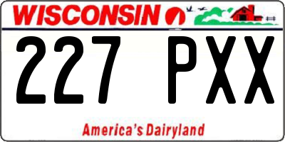 WI license plate 227PXX
