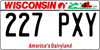 WI license plate 227PXY