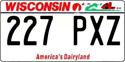 WI license plate 227PXZ