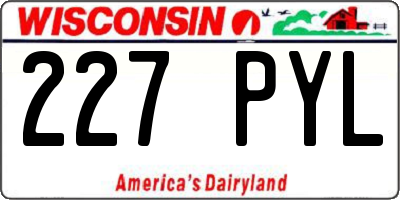 WI license plate 227PYL
