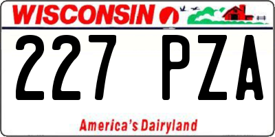 WI license plate 227PZA