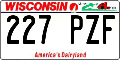WI license plate 227PZF