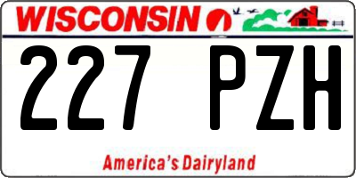 WI license plate 227PZH