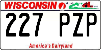 WI license plate 227PZP