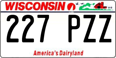WI license plate 227PZZ