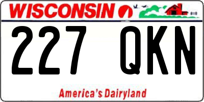WI license plate 227QKN