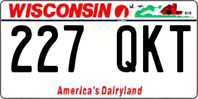 WI license plate 227QKT