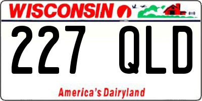 WI license plate 227QLD