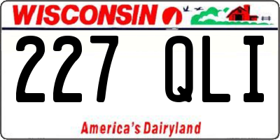WI license plate 227QLI