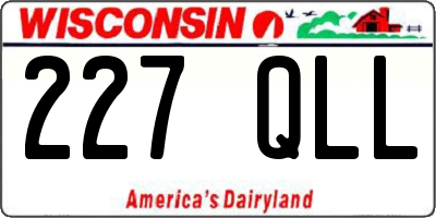 WI license plate 227QLL