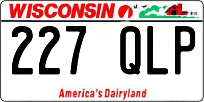 WI license plate 227QLP