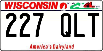 WI license plate 227QLT