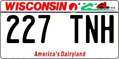 WI license plate 227TNH
