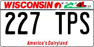 WI license plate 227TPS