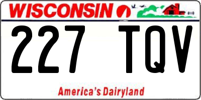 WI license plate 227TQV