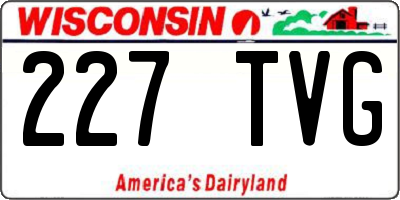 WI license plate 227TVG