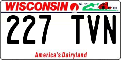WI license plate 227TVN